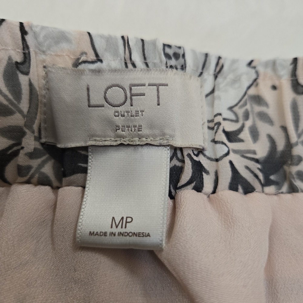 Loft Outlet Skirt Womens Med Petite Peach Floral Coastal Cowgirl Chiffon Ruffle - Picture 7 of 8